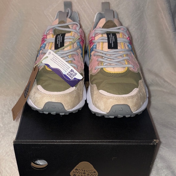 NWT Flower Mountain Yamano 3 Sneakers in Beige/Militare/Pink - Picture 5 of 13